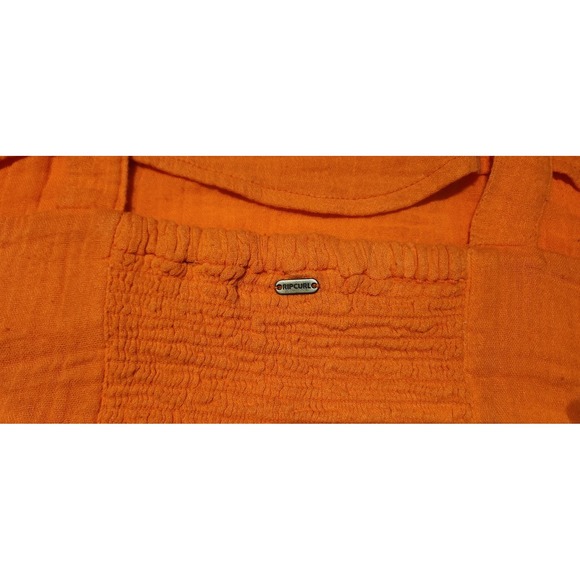 RIP CURL Orange Cropped Sleeveless Wide‎ Strap Square Neck Tank Top Size L - Picture 5 of 7
